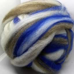 204 Candy Cane Blue Waione Wool Carding